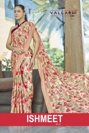vallabhi lite ishmeet vol 11 series 151698-151703 chiffon wholesale saree