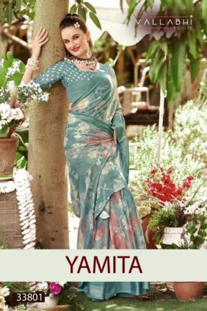 vallabhi prints yamita series 33801-33806 CHIFFON wholesale saree
