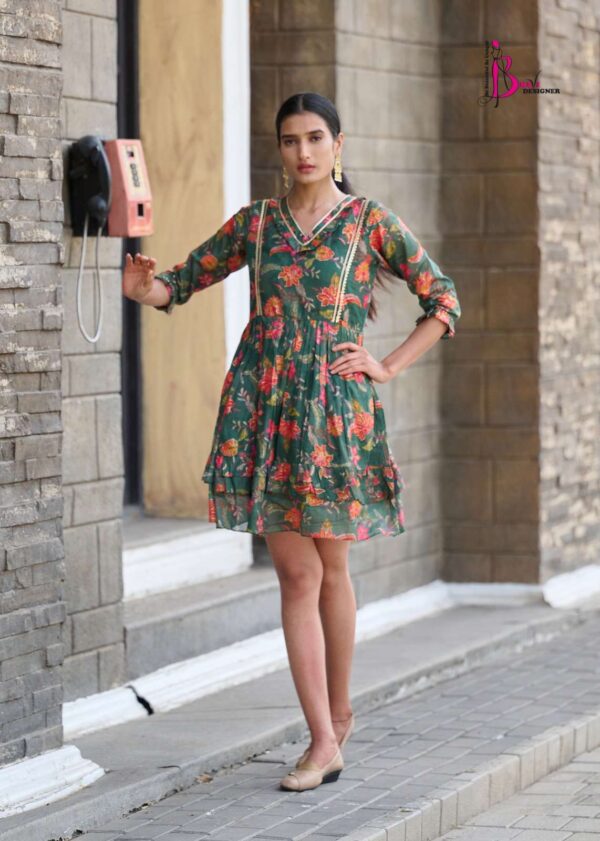 VICTORIA VOL-2 Printed cotton mal  Umbrella Sleeves with Double Flair top - Image 11