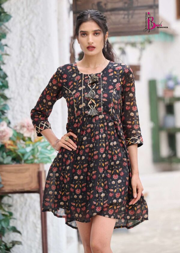 VICTORIA VOL-2 Printed cotton mal  Umbrella Sleeves with Double Flair top - Image 5