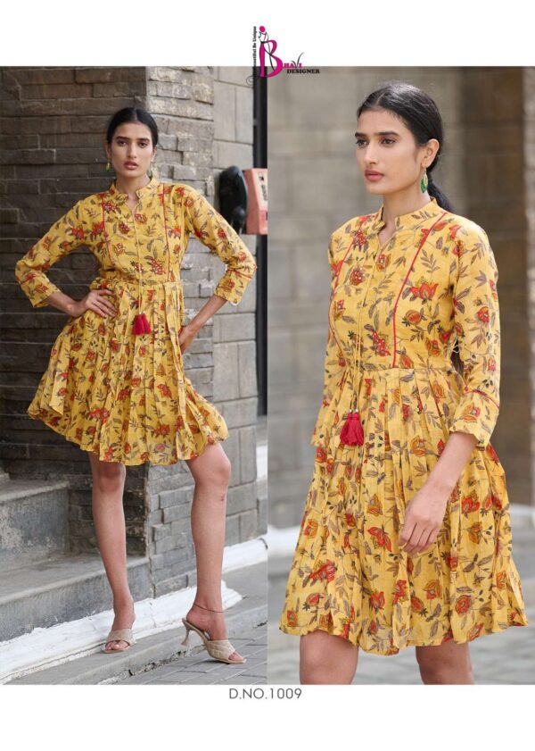 VICTORIA VOL-2 Printed cotton mal  Umbrella Sleeves with Double Flair top - Image 9