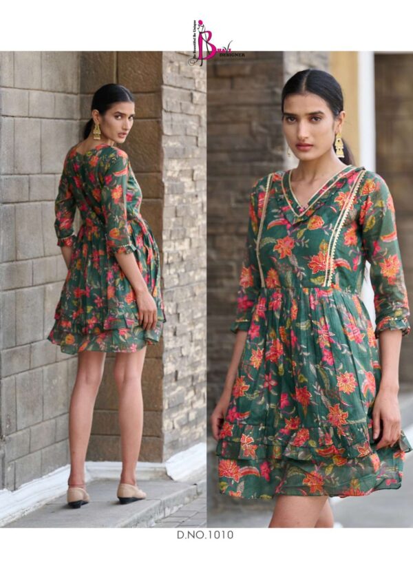 VICTORIA VOL-2 Printed cotton mal  Umbrella Sleeves with Double Flair top - Image 10