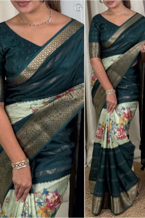 BT-56 Chaitanya Dull moss wholesale saree