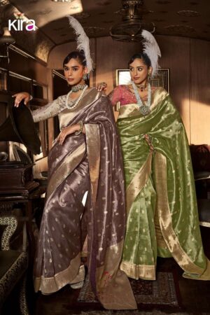 Kira Koski Pure Tissue Paithani with Heavy Contrast Designer saree