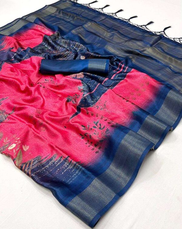 rajtex kopper designer poly gaji saree - Image 5