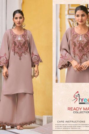 shree febs r 1853 sateen silk viscous kurti with bottom