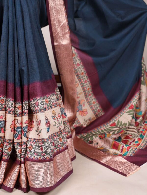 YNF7022CFE Tussar Silk With Viscose Border wholesale saree - Image 8